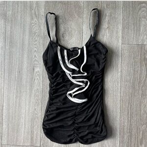 Elegant Black and White Women's Top